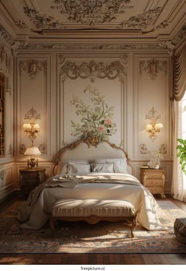 Elegant Vintage Bedroom Interior Design