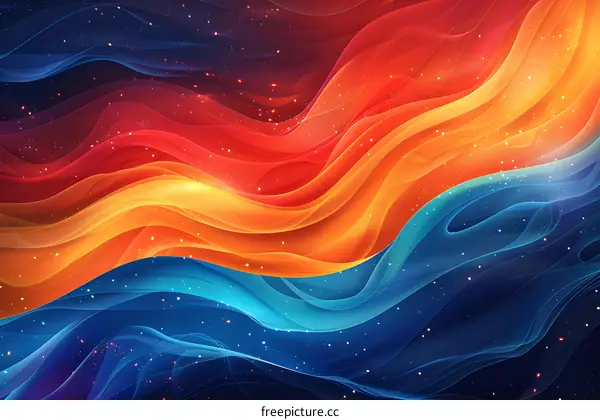 Wavy Multicolor Gradient Backdrop