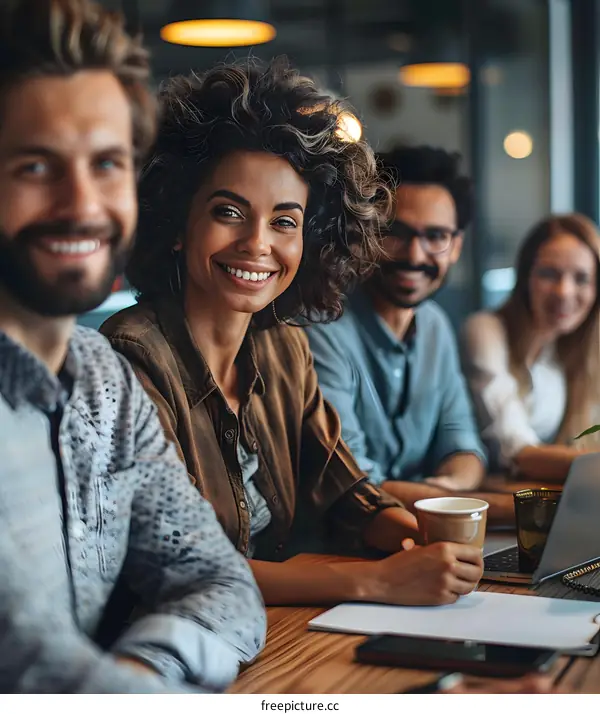 portrait of a group of people in a meeting