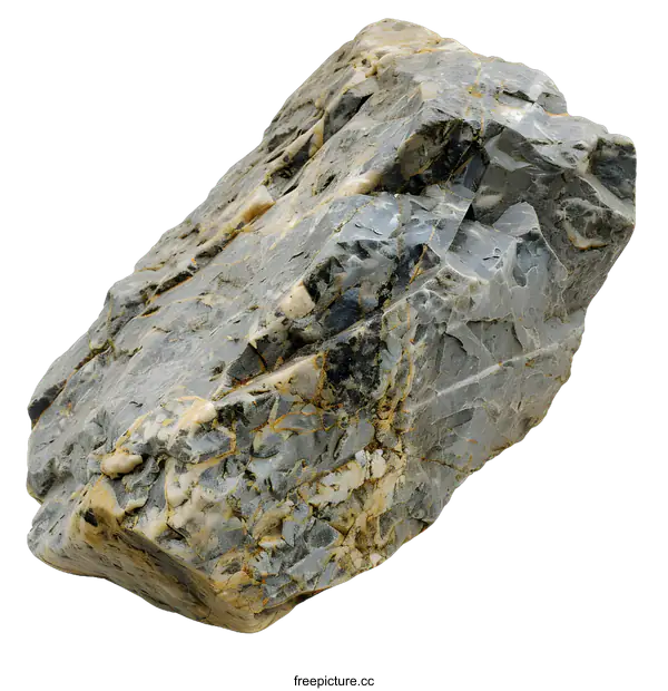 [Transparent Background PNG]Close Up of a Gray and Brown Rock