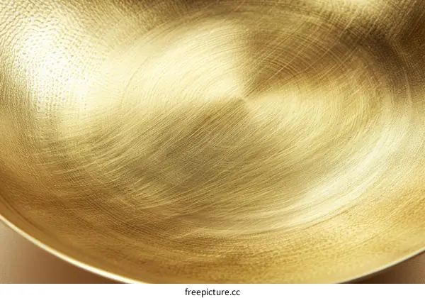 Golden bowl with a shiny surface