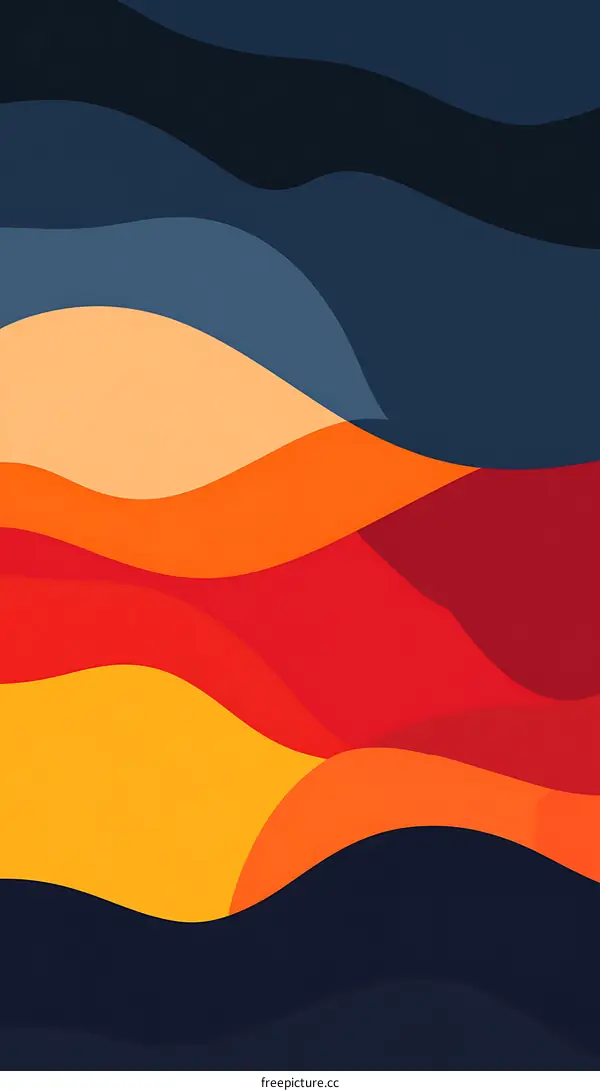 Abstract Background With Colorful Wavy Lines