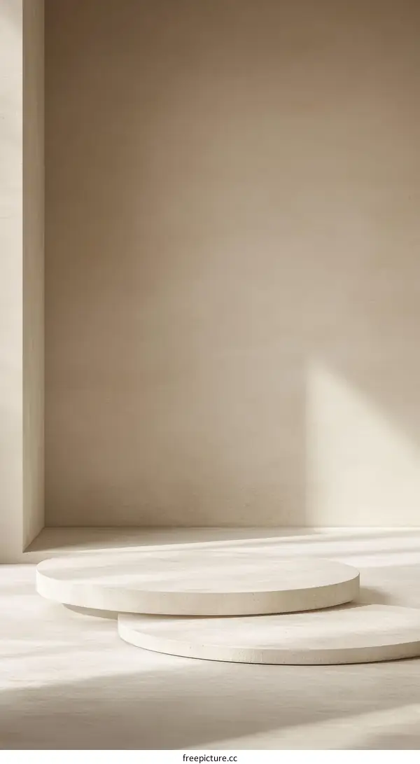 Minimalist Beige Display Platform