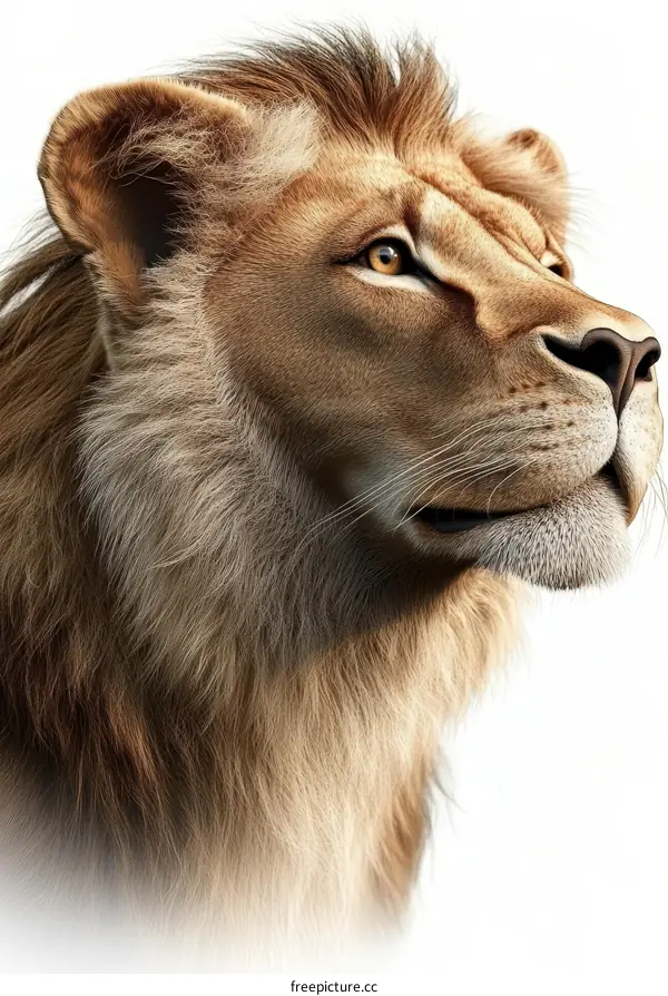 Close-up Portrait of a Majestic Lion