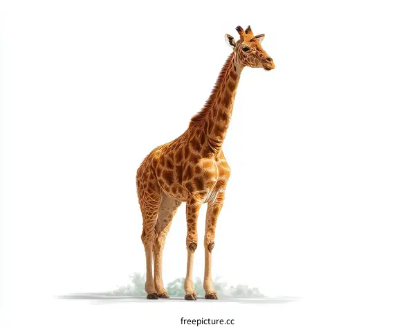 Giraffe Isolated on White Background