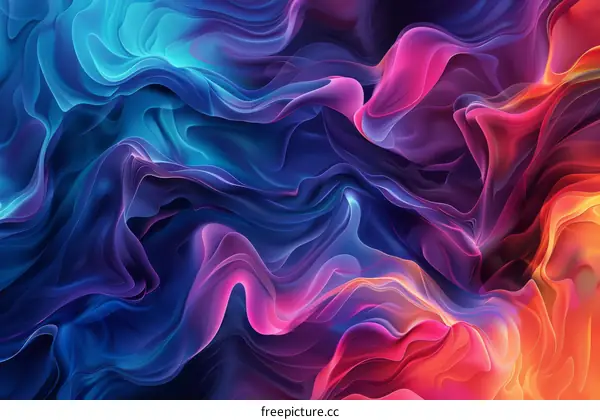 Abstract Liquid Background: Vibrant Colors and Dynamic Flow