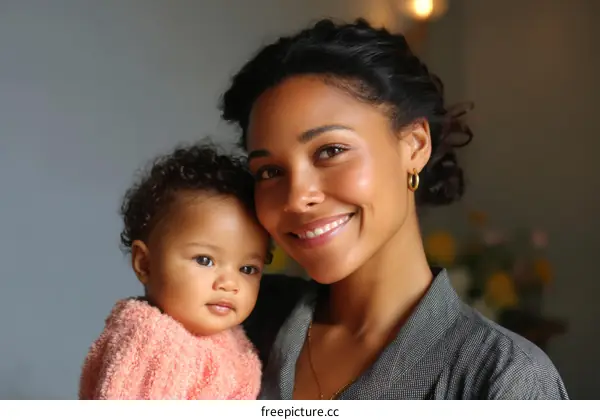 Mother and Child Affectionate Portrait