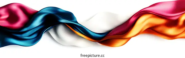 Abstract Colorful Flowing Fabric Design