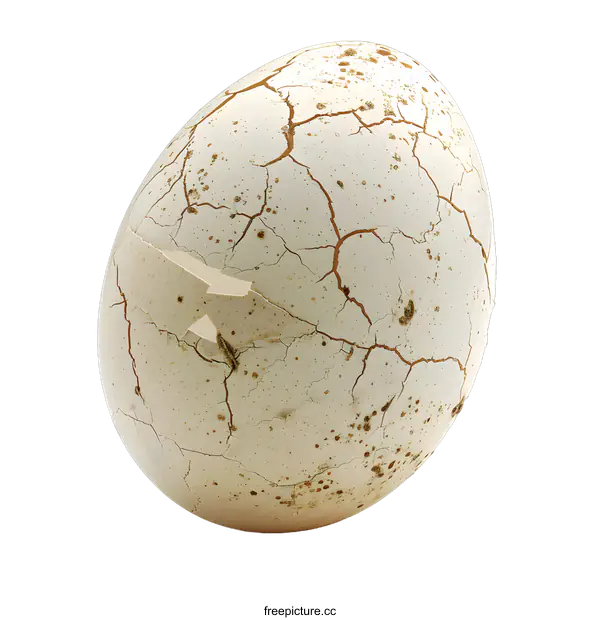 [Transparent Background PNG]Cracked egg on white background