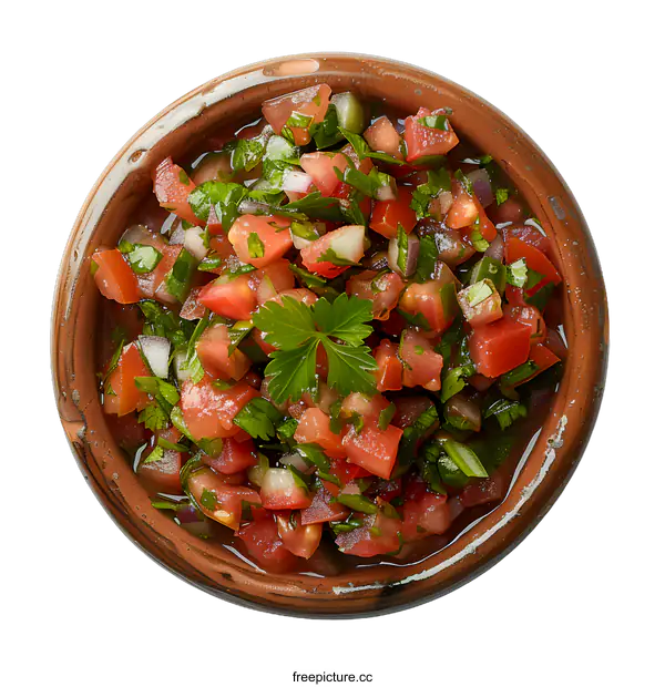 [Transparent Background PNG]Fresh and tasty homemade pico de gallo