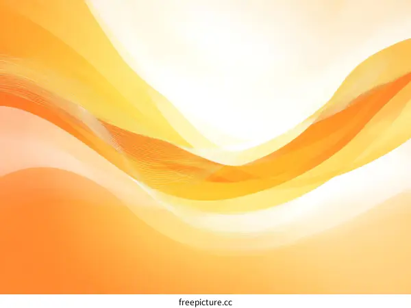 Abstract Orange and White Wave Design