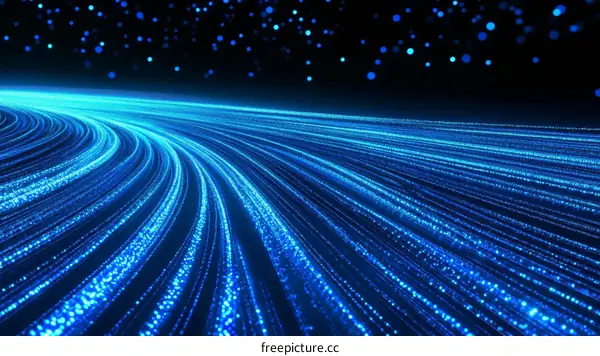 Abstract Blue Light Trails