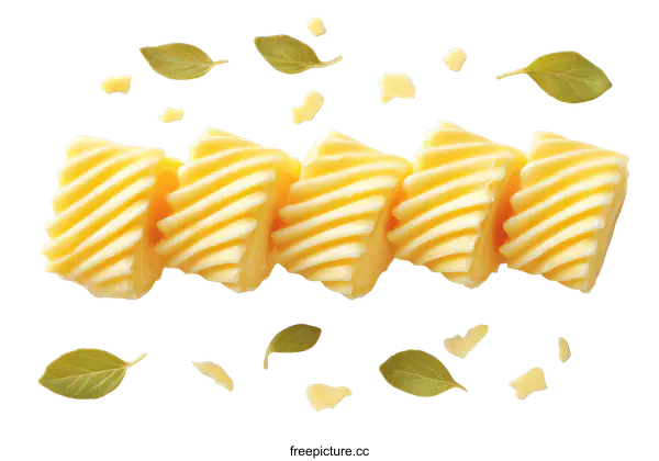[Transparent Background PNG]Butter Pieces with Fresh Herbs
