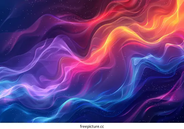 Abstract Colorful Flowing Waves Background Design