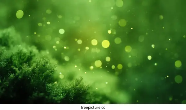 Abstract Green Nature Background with Bokeh