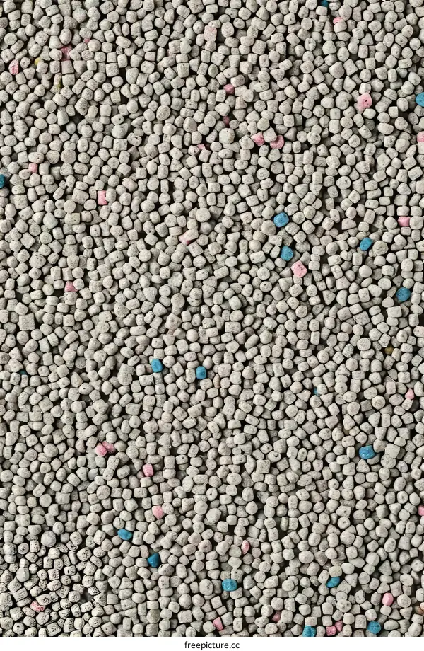 Clumping cat litter texture background