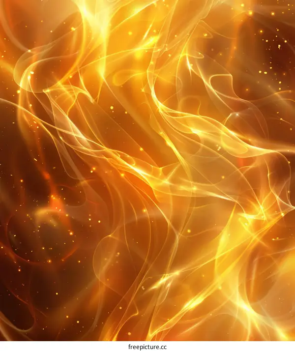 Golden Abstract Fire