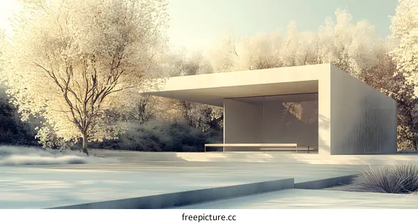 Minimalist Modern Architecture House Design in Nature