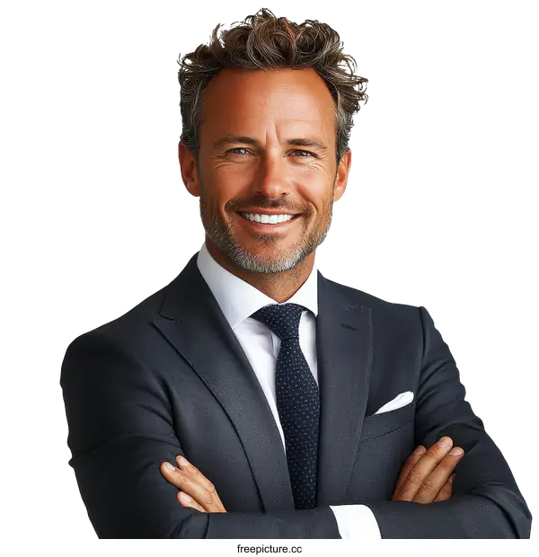 [Transparent Background PNG]Confident Business Professional Portrait