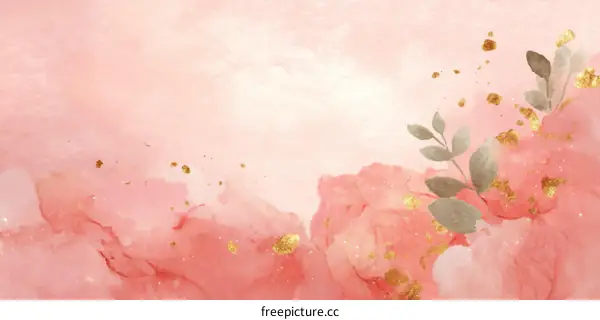 Abstract Watercolor Floral Design Background