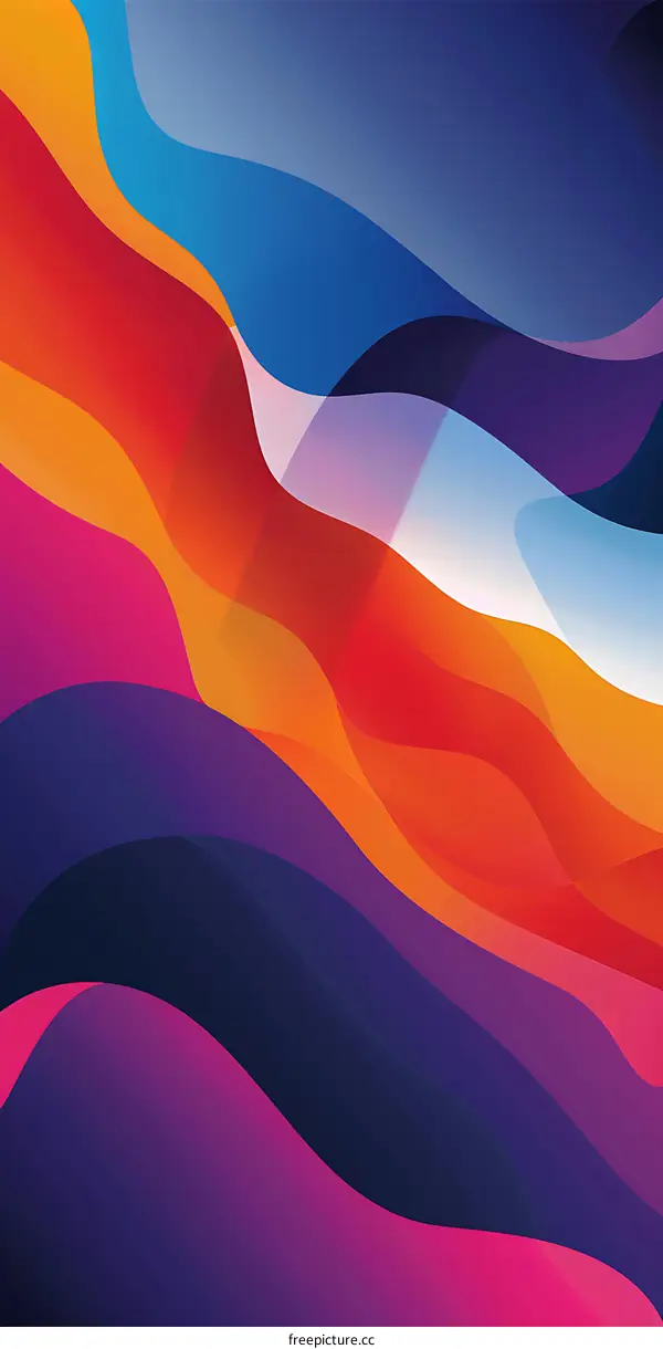 Abstract Colorful Waves Background Design