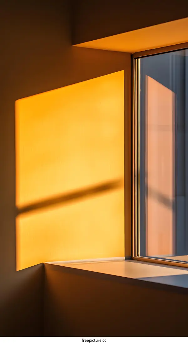 Sunlight Streaming Through a Window in a Modern Building