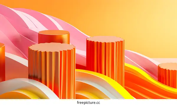 Abstract Colorful Geometric Shapes Background