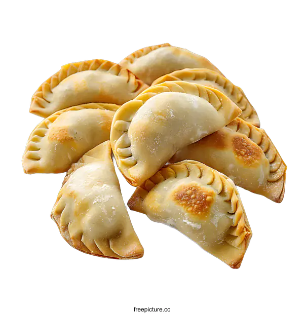 [Transparent Background PNG]Pile of delicious fried empanadas