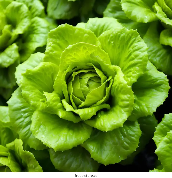 Close-up of a green lettuce