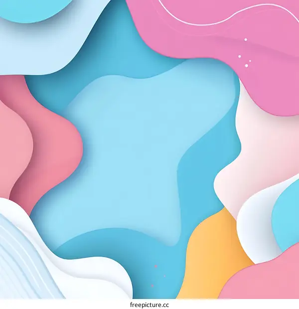 Abstract Colorful Paper Cut Background