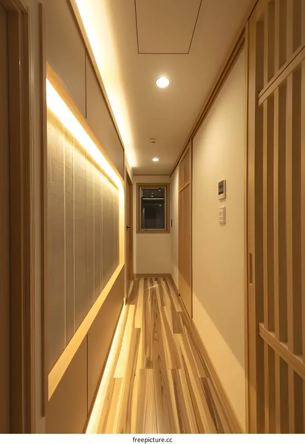 Modern Minimalist Japanese Style Interior Design Hallway