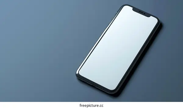Blank Smartphone Screen Mockup on a Gray Background