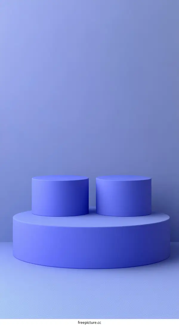 3D Rendered Minimalist Cylindrical Display Stands