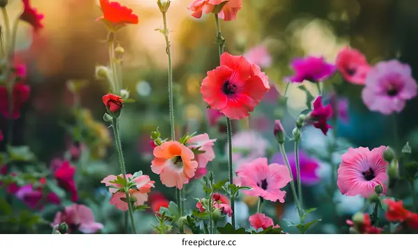 Colorful Flowers Blooming in the Garden