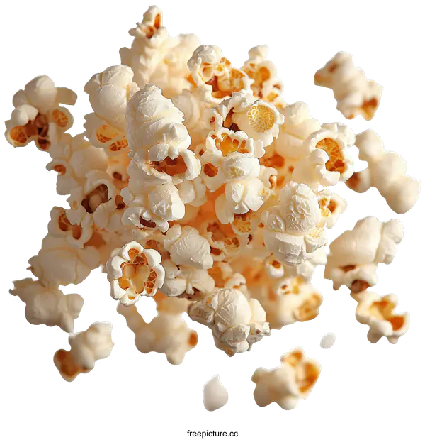 [Transparent Background PNG]Popcorn Flying in the Air