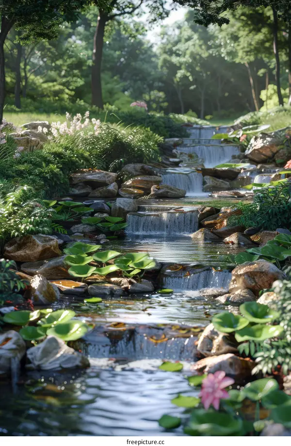 Mesmerizing Forest Creek in Serene Escape