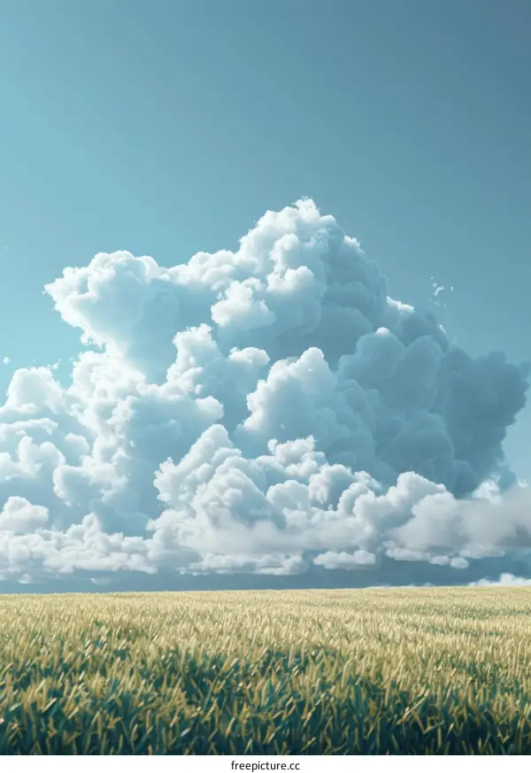 Vast Field Under a Sky of Clouds