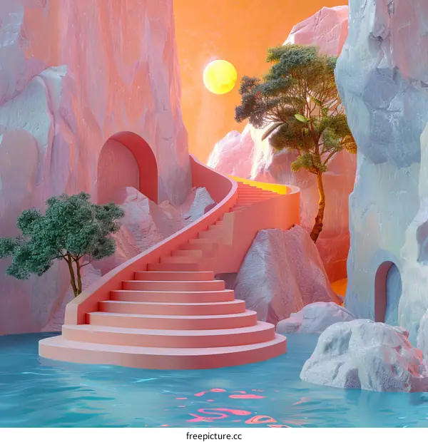 Surreal Stairway to Heaven