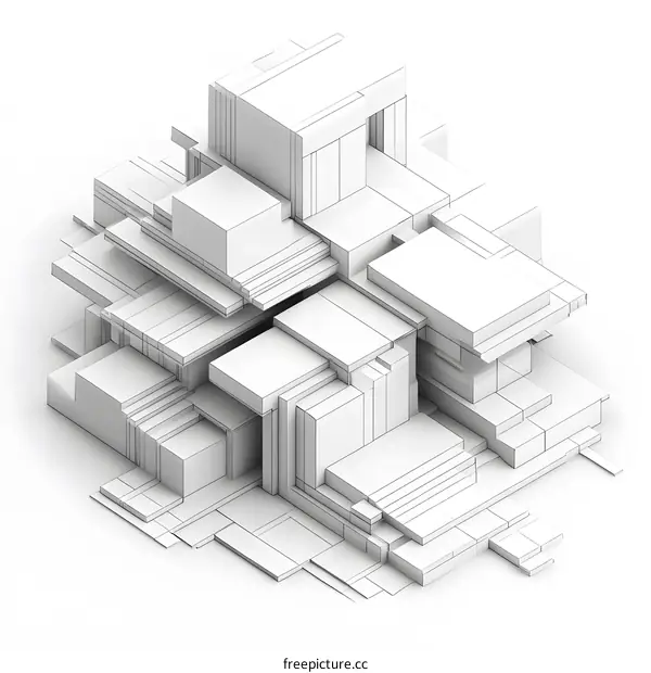 Abstract Geometric Shapes Design Minimalist Architecture