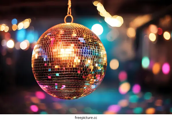 Disco Ball in Nightclub Atmosphere