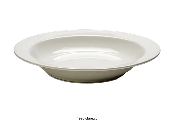 [Transparent Background PNG]White Ceramic Soup Bowl With Beige Base