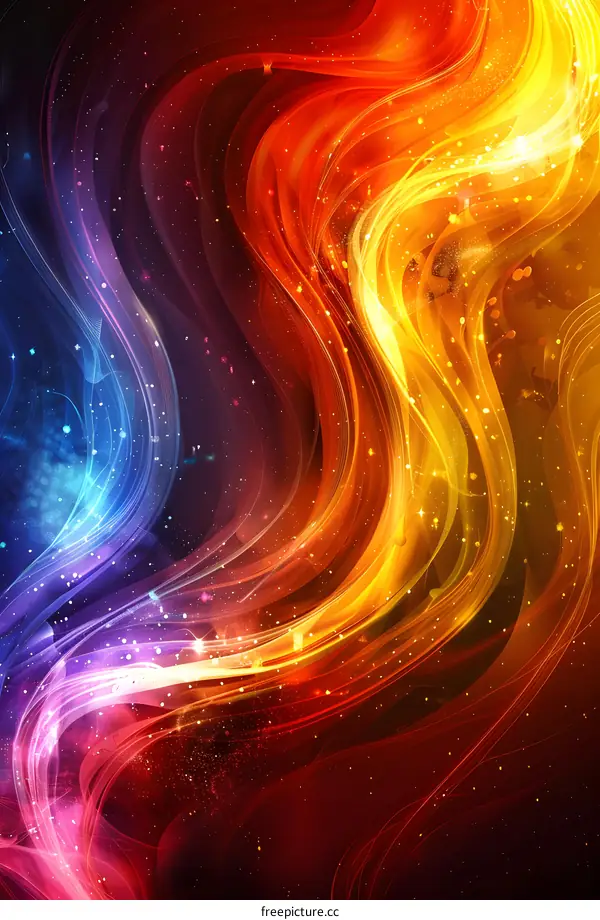 Abstract colorful wavy background