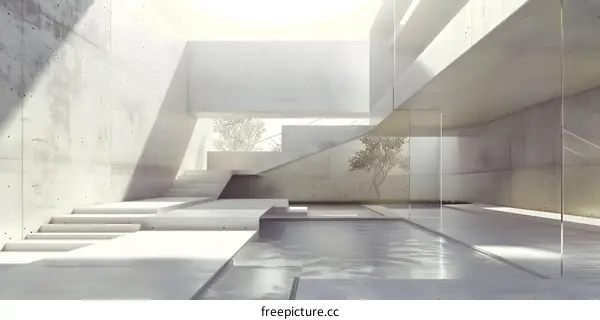Modern Minimalist Concrete Architecture Design
