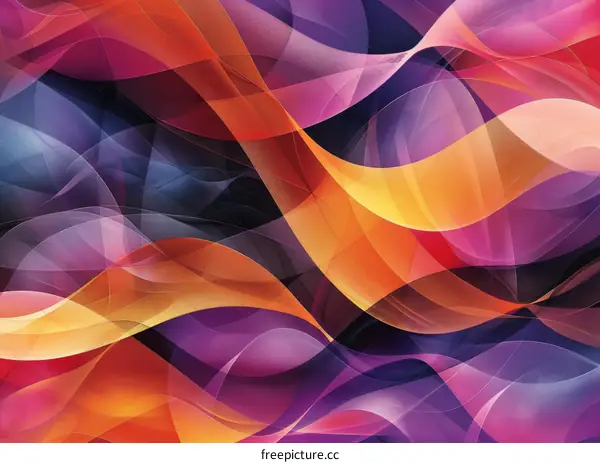 Abstract Colorful Flowing Design