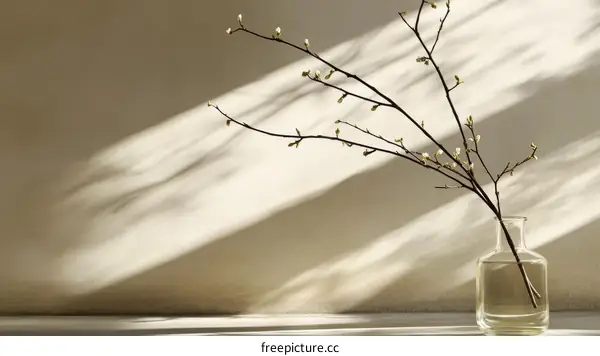 Simple Branches with Buds in Vase