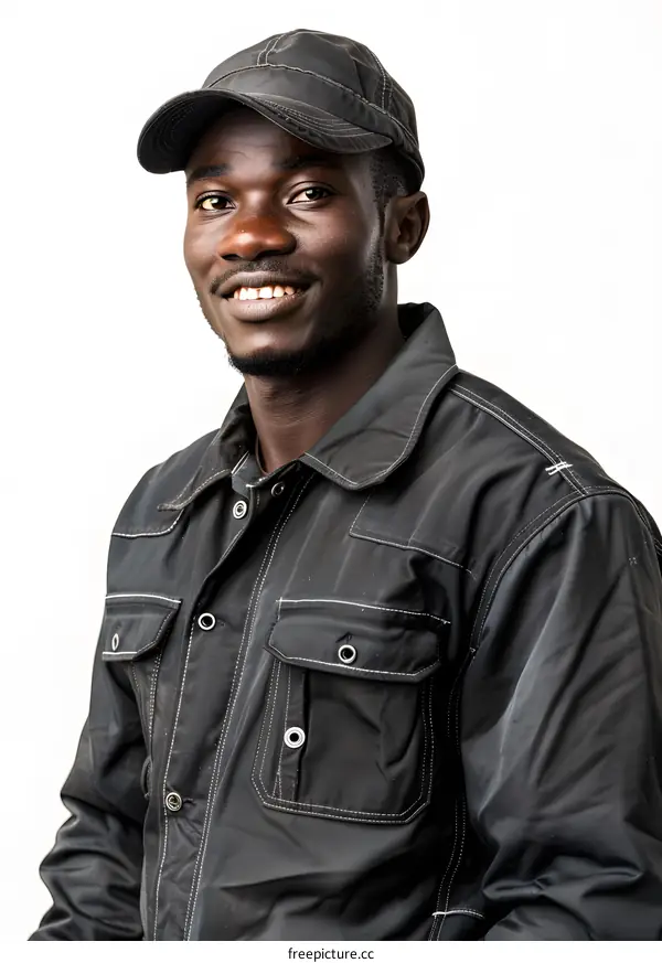 portrait of a young african man smiling