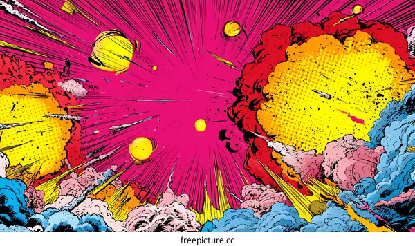 Explosion in the Cosmic Space Illustration