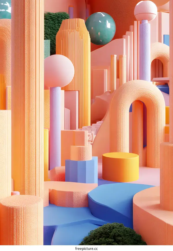 Abstract Colorful Geometric Shapes Background Design