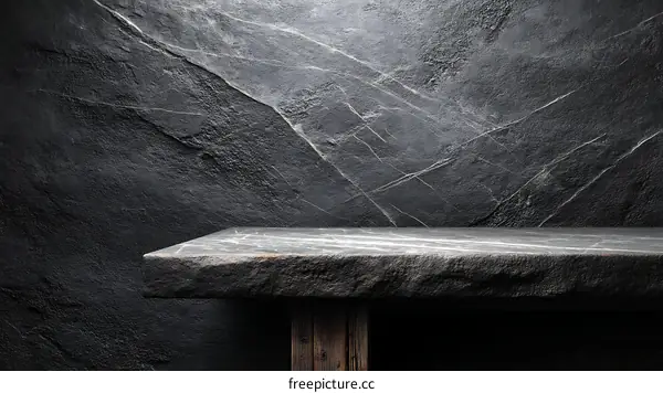 Dark Stone Table Top Display Background