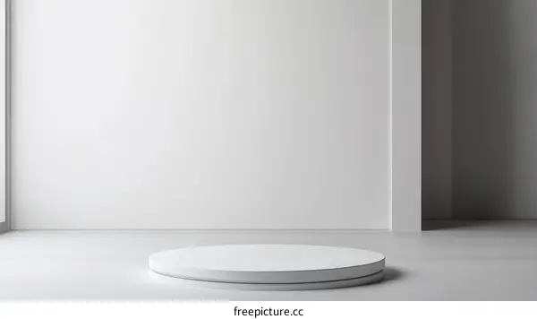 Modern Minimalist White Round Display Stand